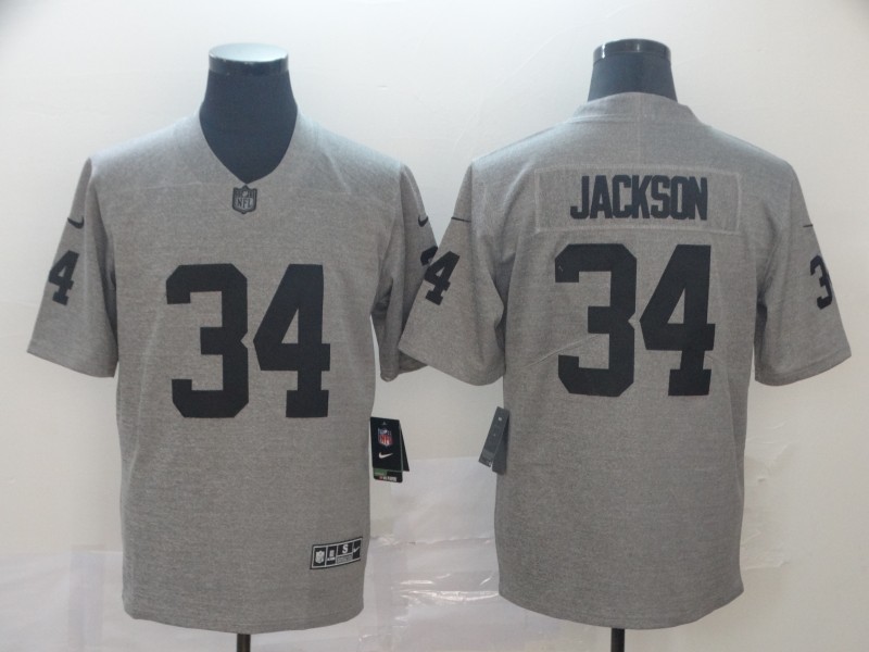 Men's Las Vegas Raiders Active Player Custom Grey Limited Stitched Football Jersey